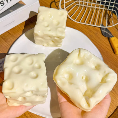 Giant Cheese Squishy Toy, Super Thick Non-Recovery Squeeze Toy, Stress Relief Fidget Toy for All Ages