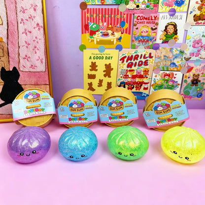Squishy Steamed Buns Bao Large Mystery Dumpling Toy Blind Box Knead Dough Squishie Food Super Soft Squishy Bun Antistress Toy