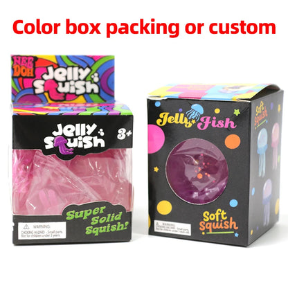 Small Malt Sugar Stress Ball Bulk Jellyfish Squishy Stress Relief Toys Stress Relief Toys for Adults Fidget Toys Relieve Stress