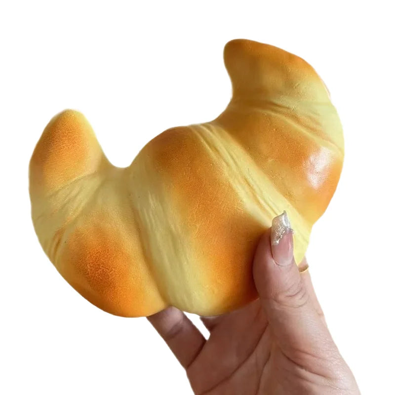 Squishy Croissant Squeeze Toy Slow Rising Sticky Stress Relief Toy Super Soft Food Creative Simulation Bread Anti-Anxiety Toys