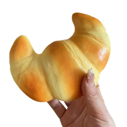 Squishy Croissant Squeeze Toy Slow Rising Sticky Stress Relief Toy Super Soft Food Creative Simulation Bread Anti-Anxiety Toys