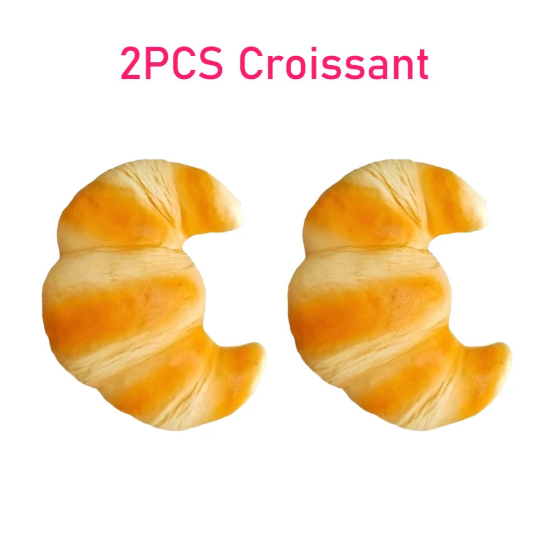 Squishy Croissant Squeeze Toy Slow Rising Sticky Stress Relief Toy Super Soft Food Creative Simulation Bread Anti-Anxiety Toys