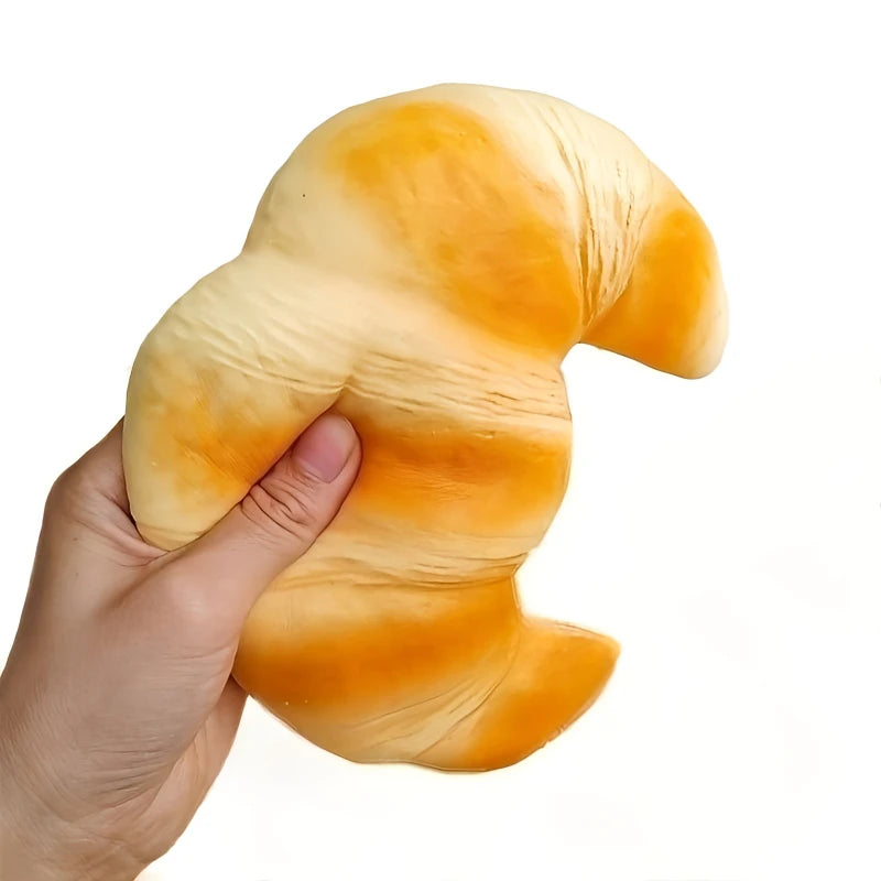 Squishy Croissant Squeeze Toy Slow Rising Sticky Stress Relief Toy Super Soft Food Creative Simulation Bread Anti-Anxiety Toys