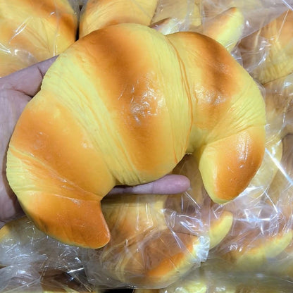Squishy Croissant Squeeze Toy Slow Rising Sticky Stress Relief Toy Super Soft Food Creative Simulation Bread Anti-Anxiety Toys