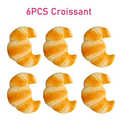 Squishy Croissant Squeeze Toy Slow Rising Sticky Stress Relief Toy Super Soft Food Creative Simulation Bread Anti-Anxiety Toys