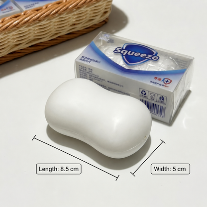 8.5Cm White Soap TPR Flour Squishy Toy Slow Rising Simulation Soap Stress Relief Squeeze Toy Creative Decompression Toy for Kids