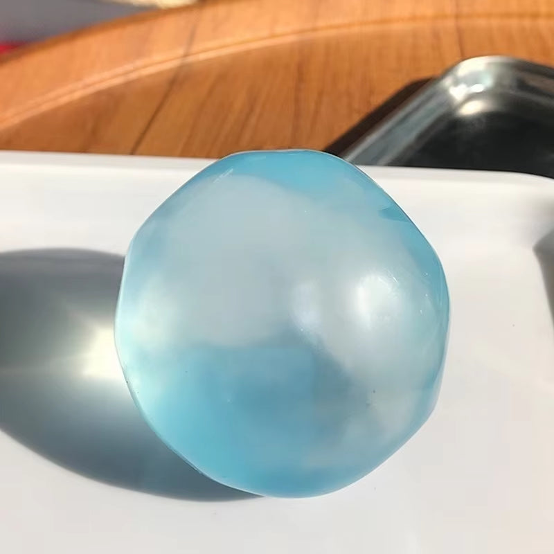 Custom Logo Coconut Oil Stress Relief Squishy Ball - Moldable Vaseline Fidget Toy with Transparent Ice Skin and Slow Rebound