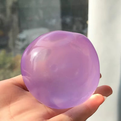 Custom Logo Coconut Oil Stress Relief Squishy Ball - Moldable Vaseline Fidget Toy with Transparent Ice Skin and Slow Rebound