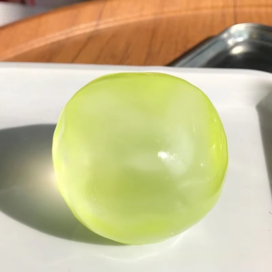 Custom Logo Coconut Oil Stress Relief Squishy Ball - Moldable Vaseline Fidget Toy with Transparent Ice Skin and Slow Rebound