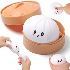 Squishy Steamed Buns Bao Large Mystery Dumpling Toy Blind Box Knead Dough Squishie Food Super Soft Squishy Bun Antistress Toy