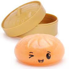 Squishy Steamed Buns Bao Large Mystery Dumpling Toy Blind Box Knead Dough Squishie Food Super Soft Squishy Bun Antistress Toy