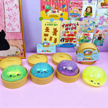 Squishy Steamed Buns Bao Large Mystery Dumpling Toy Blind Box Knead Dough Squishie Food Super Soft Squishy Bun Antistress Toy